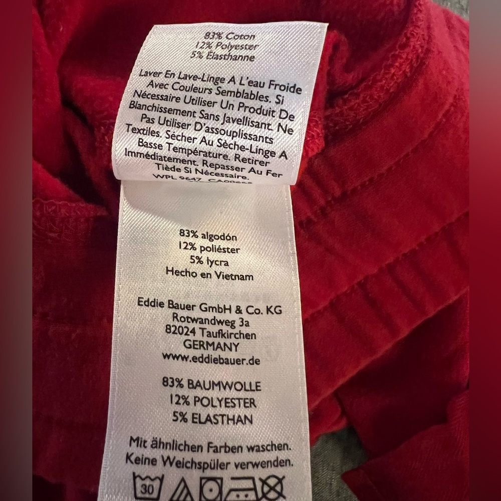 Eddie Bauer Red Track Joggers - Picture 8 of 11